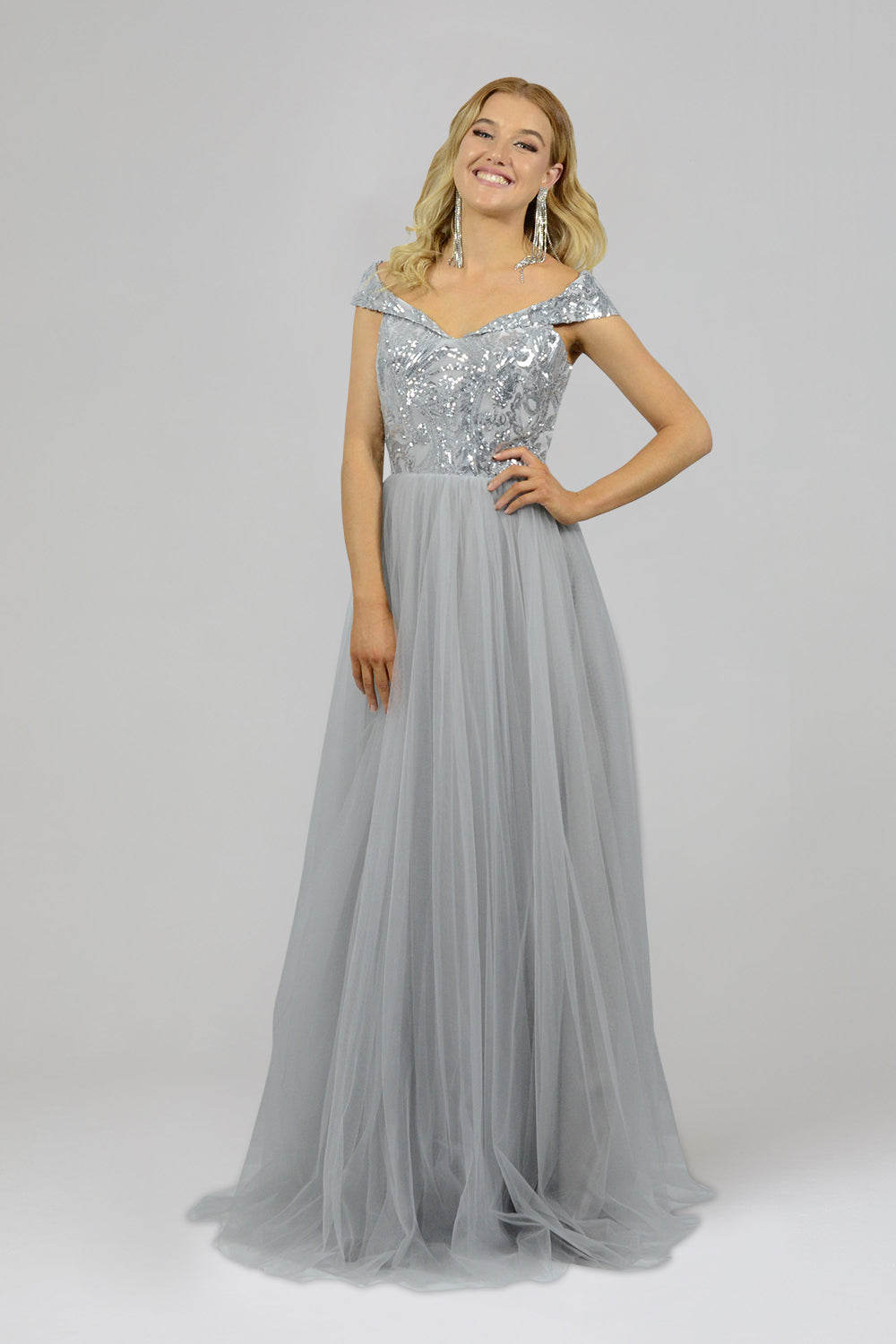 MARSEN Long Puffy Sleeve Prom Dress Tulle Ball Gown for India | Ubuy